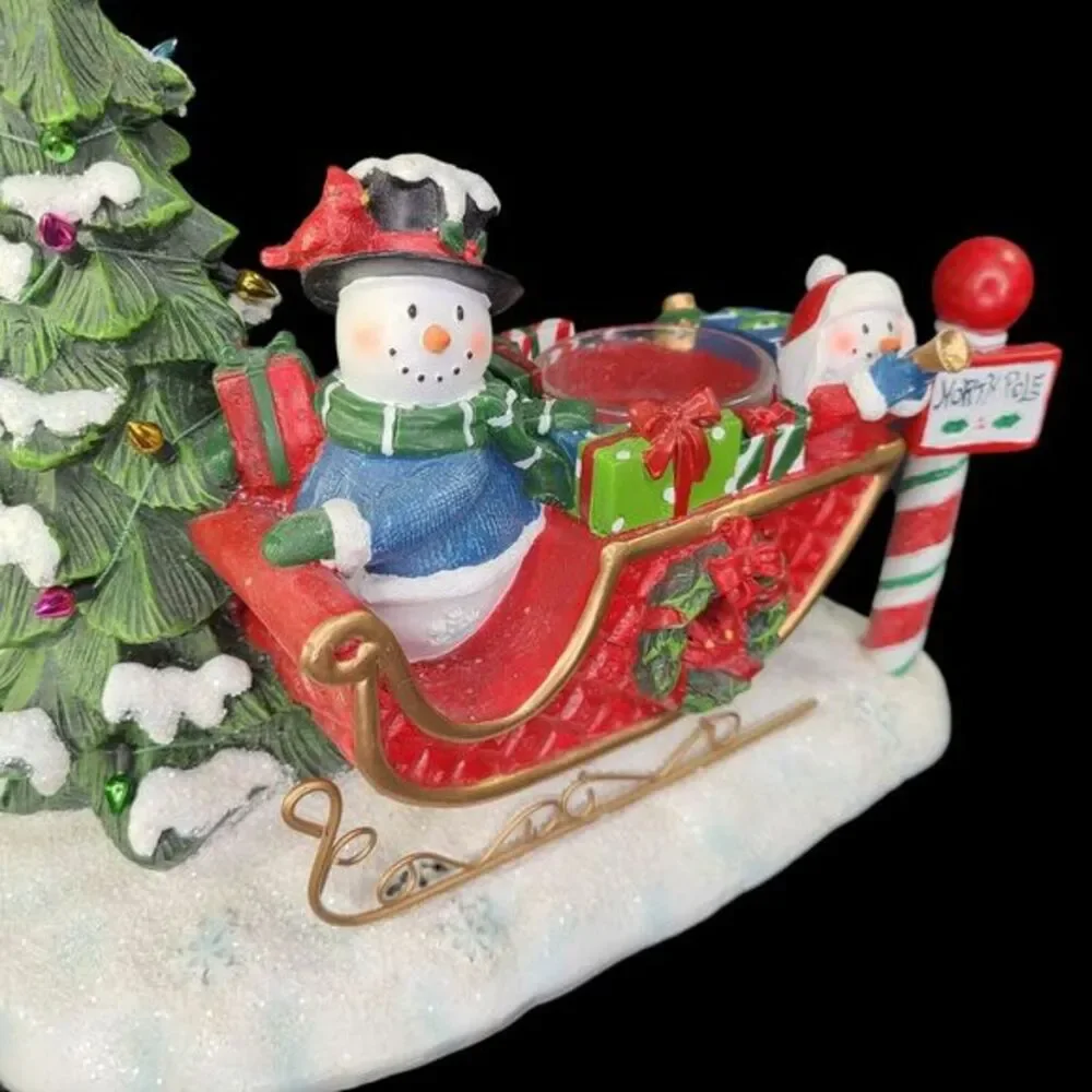 Yankee Candle Christmas‎ Tart Warmer Snowman Sled North Pole Tree MISSING BOWL